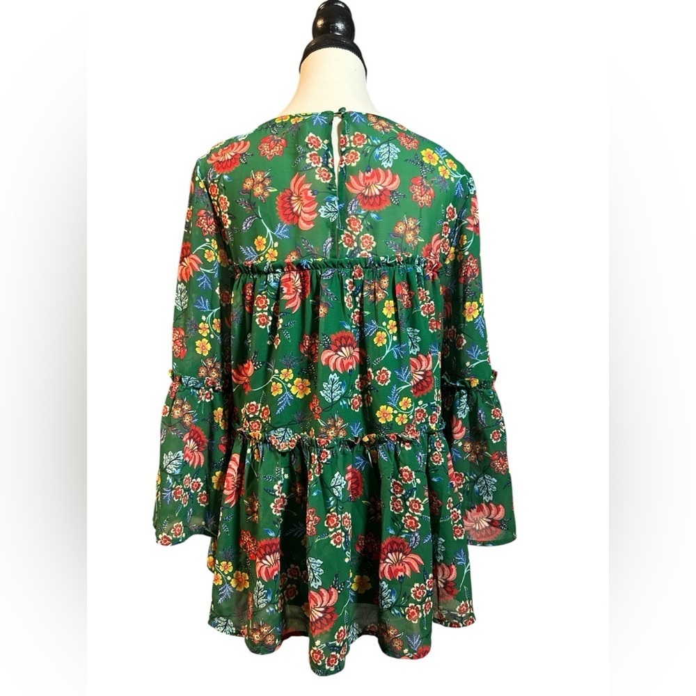 Flying Tomato Green Floral Blouse - Picture 6 of 6